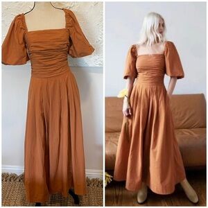 Free People Ain’t She A Beaut Dress in L Terracotta Orange